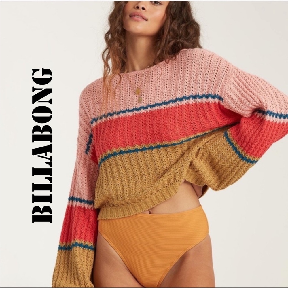 BILLABONG  KNIT STRIPED SWEATER NWT - Picture 2 of 7